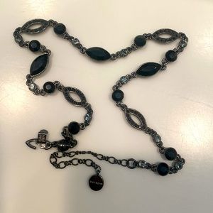 Authentic vintage Givenchy black stone necklace